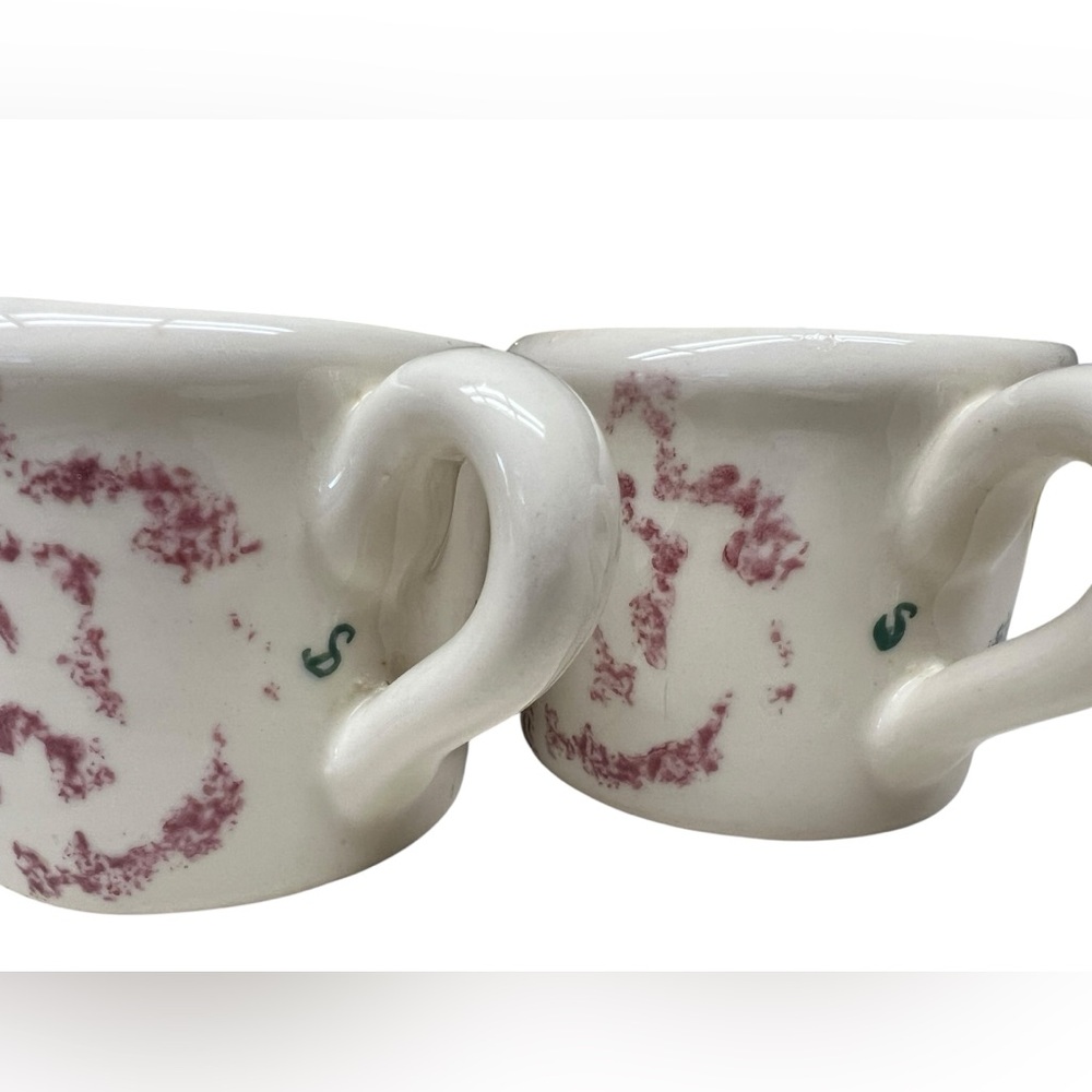 Set Of 2 HARTSTONE POTTERY Cabbage Rose Mugs Vintage Floral USA - Picture 5 of 7